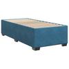 Box Spring Bed with Mattress and Headboard Blue 80 X 200 Cm Velvet