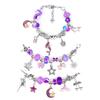Sitengle Accessory Bracelet Stylish Gift Kit, Making, 66-Piece Set, Charms, Beading, Birthday, Christmas, (Purple)
