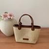 Summer Weave Straw Bag Leisure Women's Bucket Bag Elegant Beach Straw Bag  Ladies/Girls