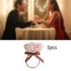 5Pcs Floral Napkin Holder Event Flower Napkin Rings Serviette Buckles Beaded Decorative for Tableware Cafe Hotel Kitchen Wedding