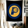 Indiana Pacers Wood Logo Tapestry Background Cloth Fashion Print Background Wall Hanging Cloth Wall Covering Decoration Work Of Art