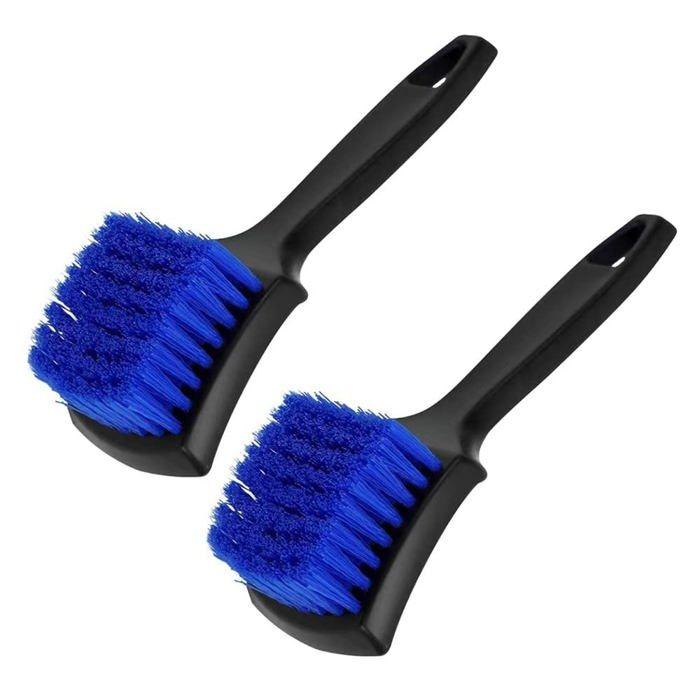 Brosse Lavage Pneus Voiture, Brosse Nettoyage Jantes Voiture avec des Poils Souples pour Nettoyer de Pneus de Roue Extérieure,Bleu