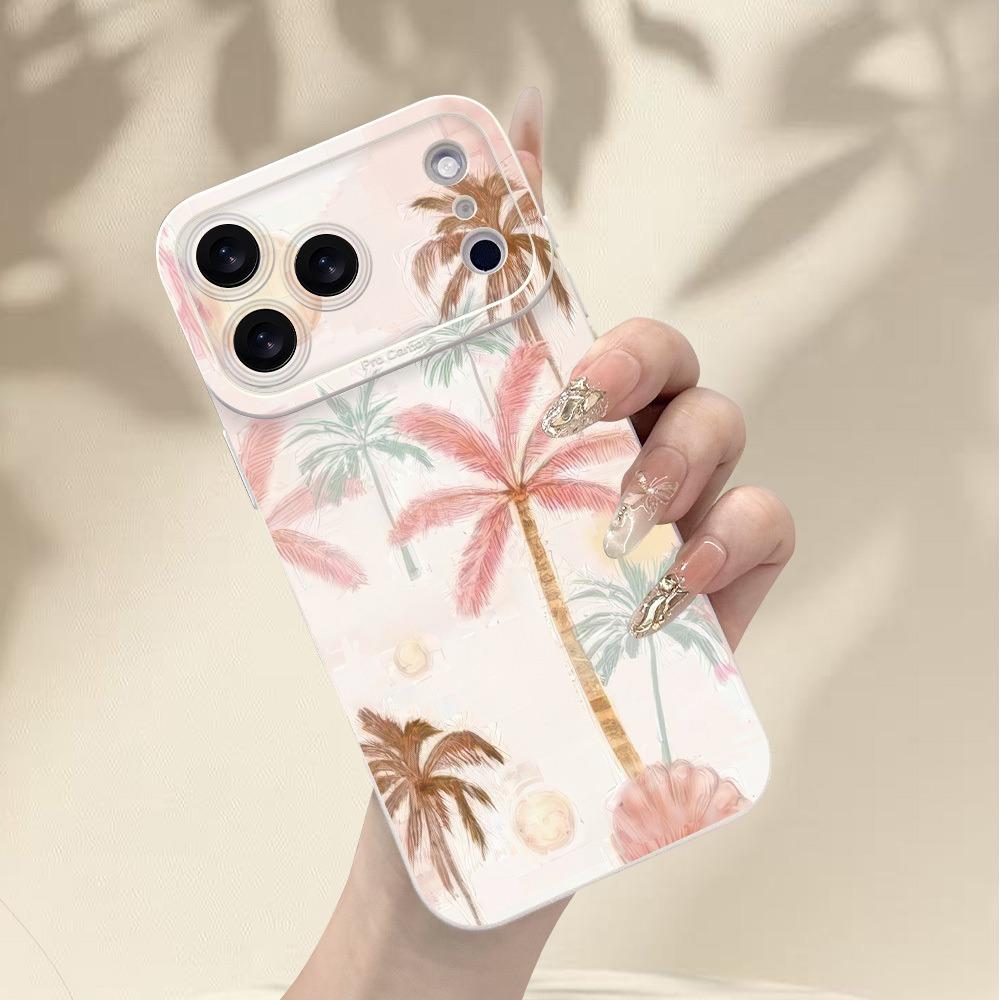 

Tropical Beach Colorful Palm Trees Phone Case For iPhone 17 16 15 14 13 12 11 Pro Max XS XR X 14 15Plus 16E 17E Air Soft Cover iPhone Air
