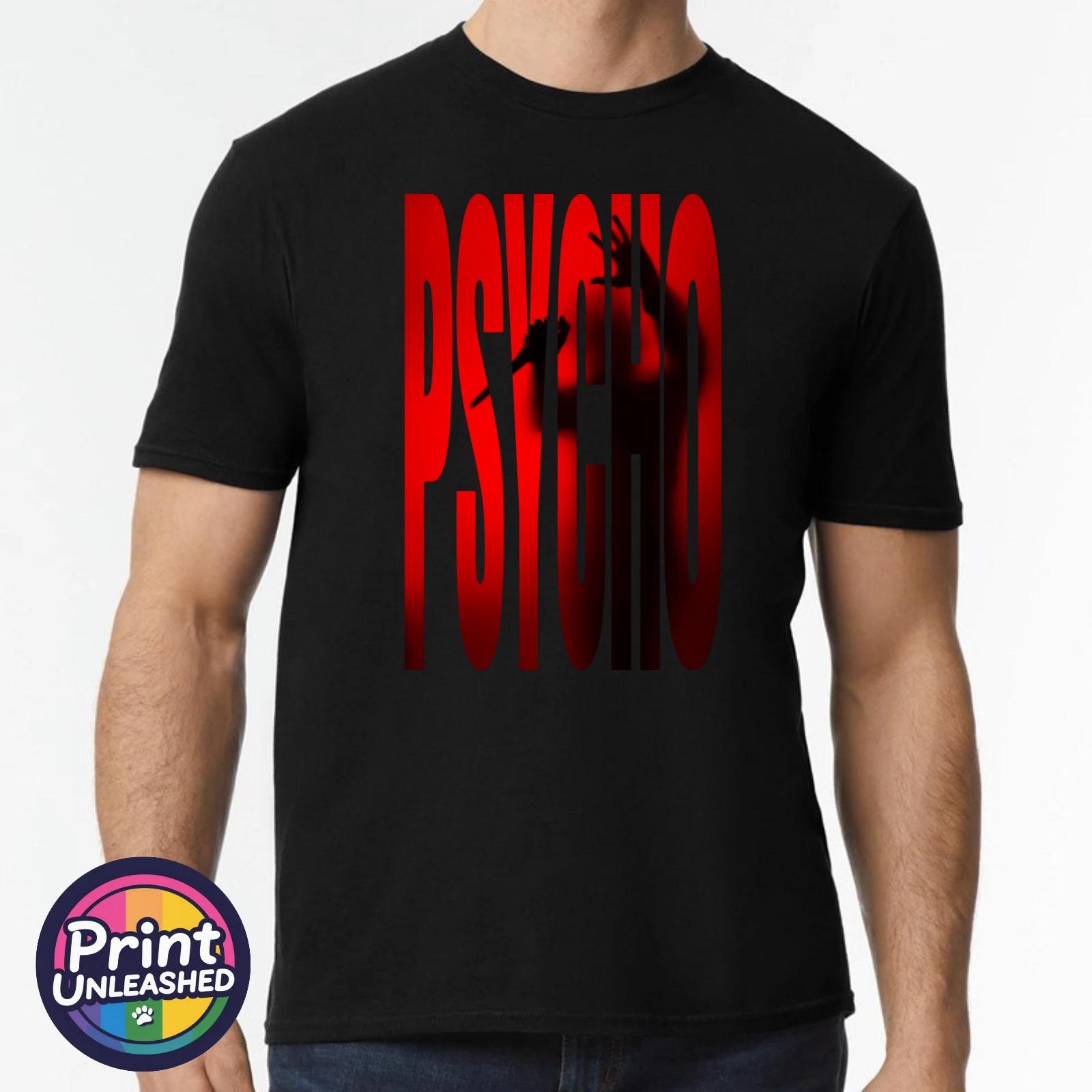 Psycho T-Shirt Classic Horror Movie Printed Tee Men s S-2XL Unisex Gothic Top 2XL