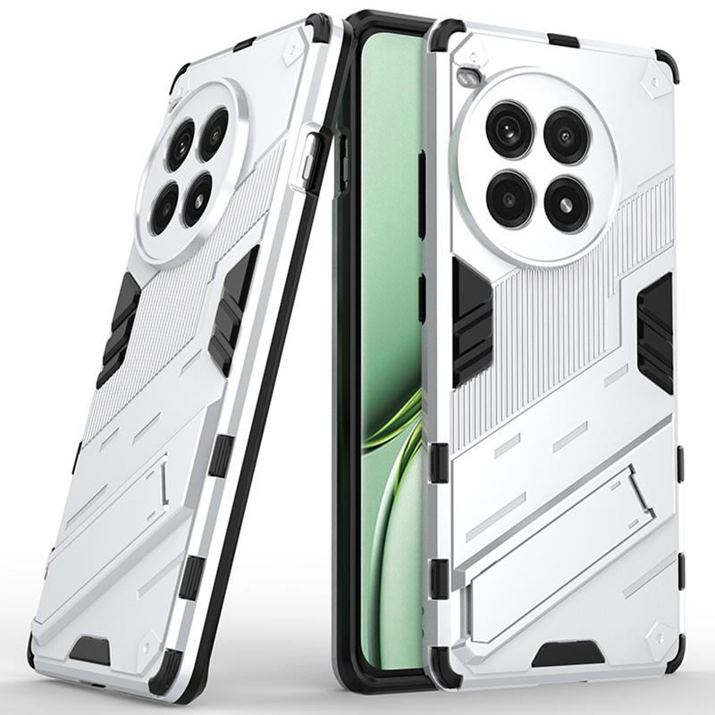 

Для OnePlus Ace 3 Pro 5G Чехол Подставка PC+TPU Ударопрочная Накладка для Телефона White