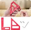 Aluminum Alloy Triangle Ruler with Angle Finder and Scriber