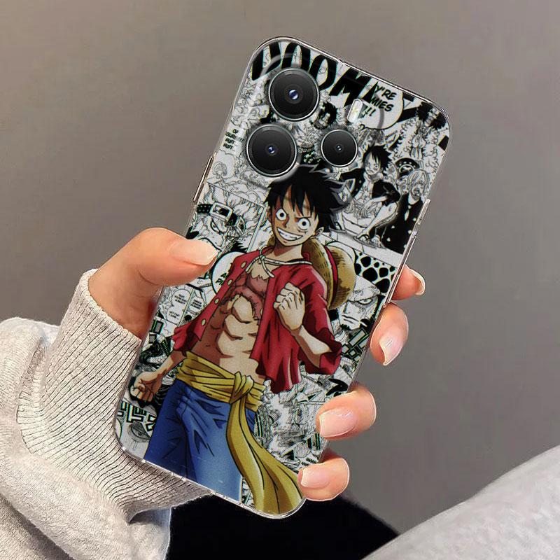 Japan O-One Piece Case For Xiaomi Redmi Note 15 14 13 12 11 Pro Plus Luffy Gear 5 Cover For Redmi 15C 15 14C 13C 12C Phone Cases