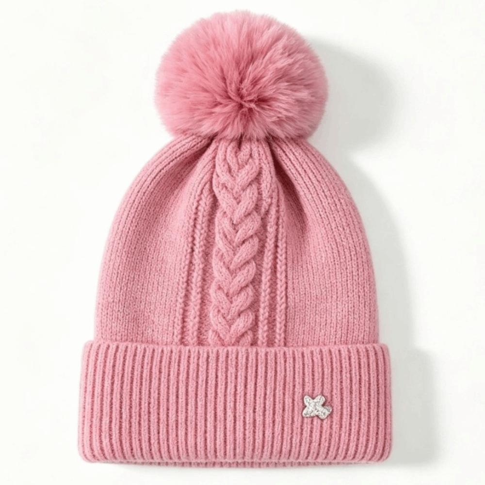 Ear Protection Knitted Cap Windproof Pompoms Hat Casual Winter Hat Outdoor