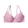 Contrast Lace Push Up Bra Comfy and Breathable Full Coverage Everyday Underwear Women's Lingerie B Cup Bras
