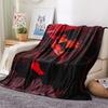 1Pc Alastor Anime Print Flannel Blanket, High quality Comfortable for All Seasons, Home Decor, Warmth and Comfort, Perfect for Christmas Gifts 55
