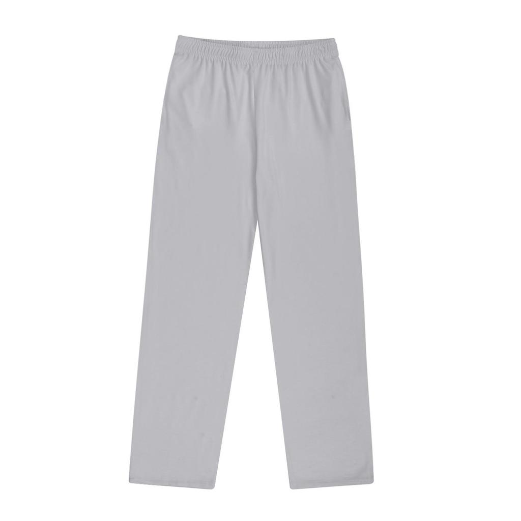 Men's Cotton Knitted Pants Solid Color Sweatpants With Pockets