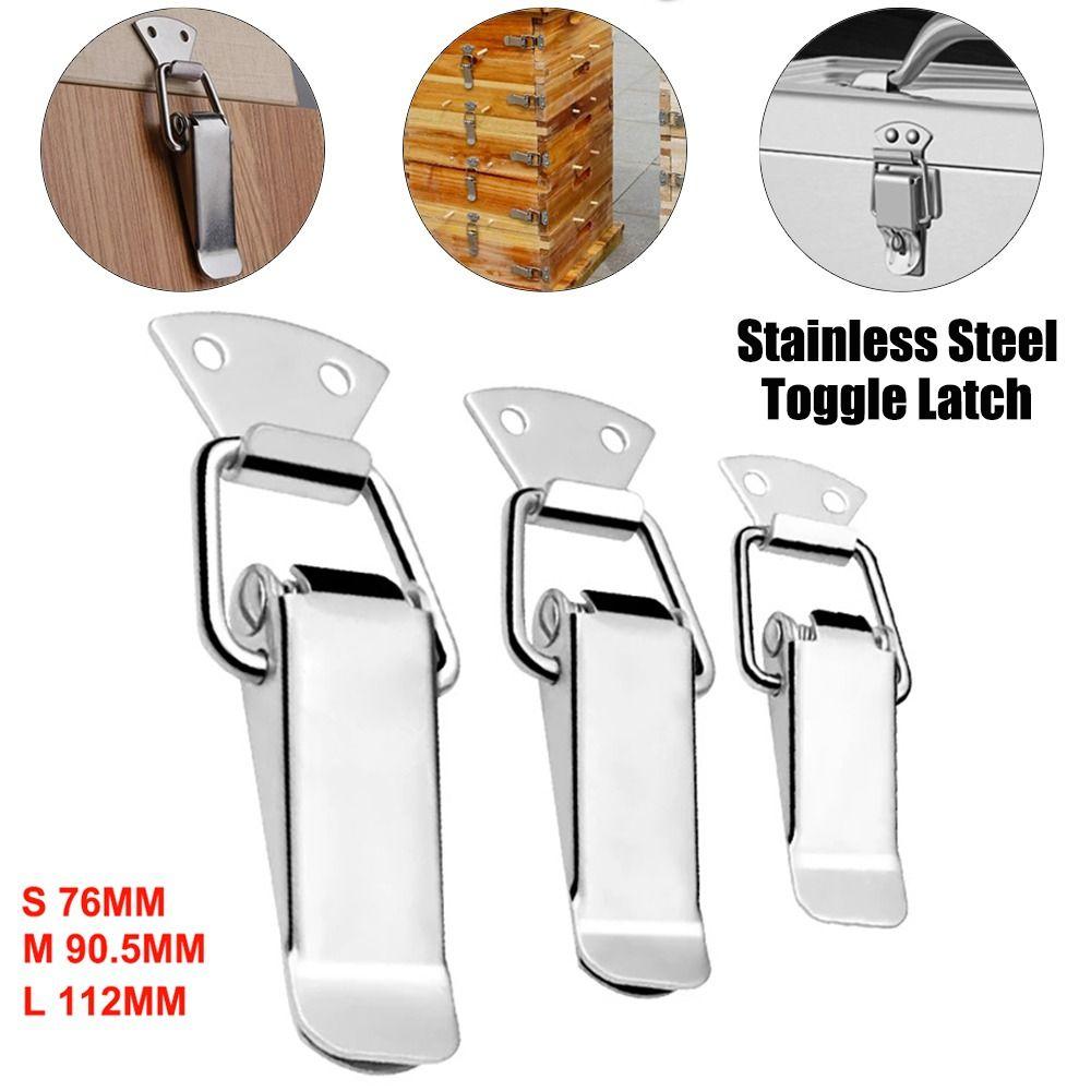 Durable Toggle Latch Silver Lock Snap Luggage Accessories Spring Loaded Latch  Case Chest Cabinet