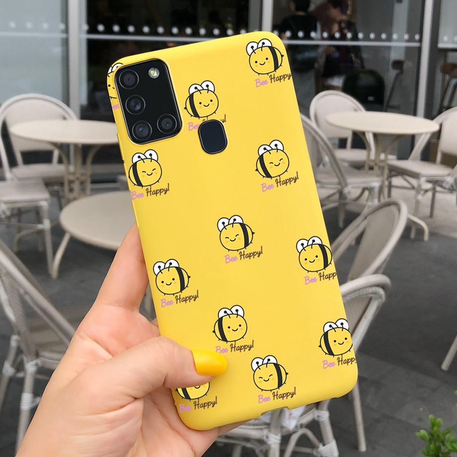 Sunflowers Daisy Shap-on Case For Samsung A21s Case Samsung Galaxy A21S A 21S A21 S A217F Cover Dustproof Silicone Bumper Coque