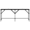 Console Table Black Oak Effect 180 X 30 X 75 Cm