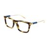 Gucci Frame Pattern Decoration Rectangular Optical Frame Men's Yellow