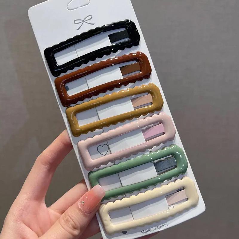 Morandi Series Heart Bang Clips - Versatile Hair Accessories for Women