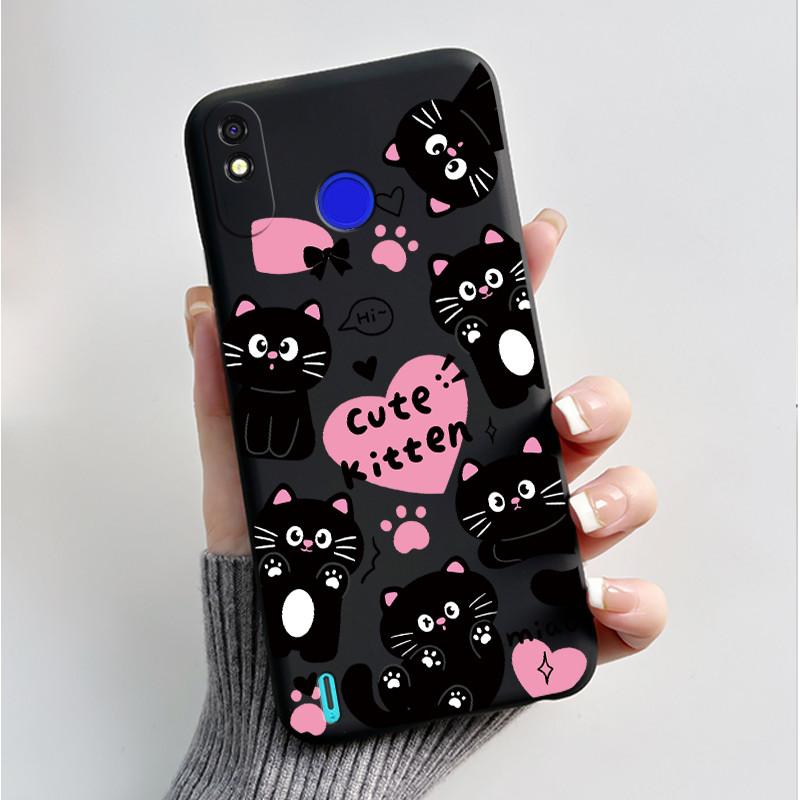 Printed Phone Case For Tecno Spark 4 Lite/POP 3PLUS Funda Capa Soft Silicone Black Shell Cover Cute Flower Cartoon Casing Coque