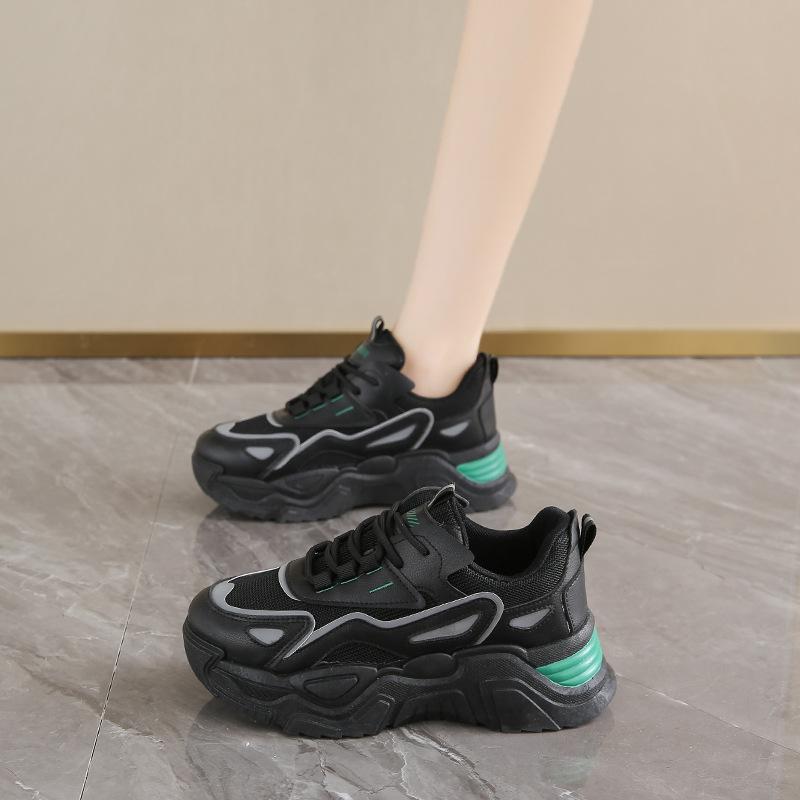 2025 Spring New Ins Korean Version of Dad Shoes Women's Shoes Tide Student Height Increase Sports Shoes Running Casual Shoes K805