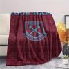 1PC Custom Name West Ham United FC Patterned Flannel Blanket Suitable For All Seasons for Home Decor Warmth and Comfort Gifts Holiday Present_xia