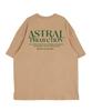 ASTRAL PROJECTION Gradient Lettering Round Neck 15-Count Cotton Short Sleeve T-Shirt_Beige