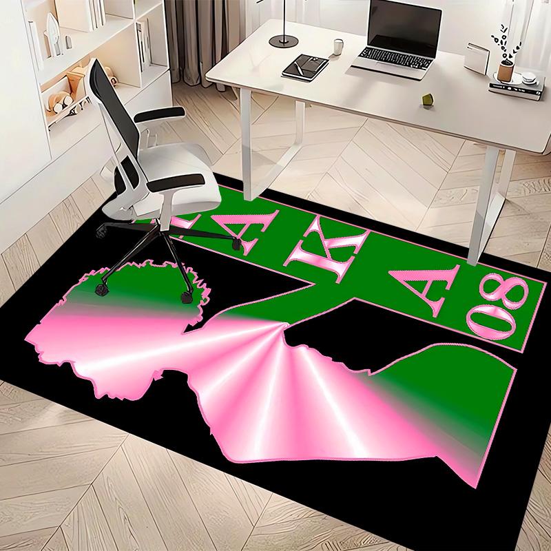 AKA Logo9 Printed Absorbent Washable Carpet, Non-Slip Bathroom Mats, Kitchen Rugs, Yoga Mat,Living Room Entrance, Camping Picnic Rugs