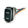1PC Dual Switch LED Power Fan Front Rear Light Switch Button with wire For Mitsubishi Pajero V73 V93 Lancer Outlander ASX L200