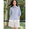 Basic House Women's Polo Collar Five-Sleeve Shirt