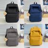 Urban Minimalist Nylon School Backpack With Air Cushion Straps For Middle School Students