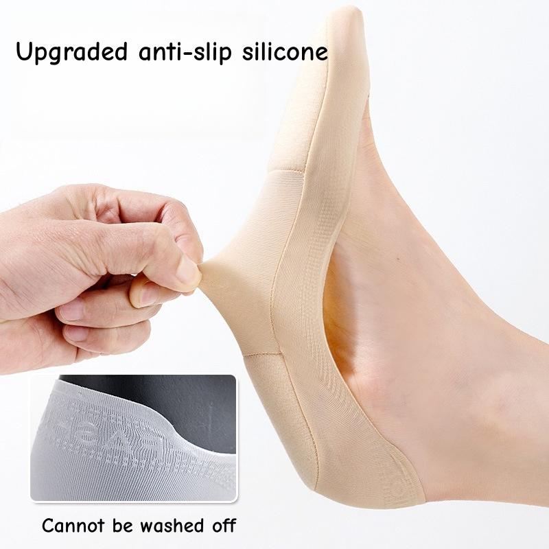 WJN Women's Thin Ankle Boat Socks Summer No Show Breathable Quick Dry Knitted Pain Relief Soft Foam Cushion Anti-Slip