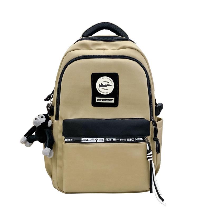 Mochila Bolsa de Ombro Masculina Simples Grande Capacidade Bolsa de Viagem para Computador Menina Ensino Fundamental Médio Mochila Escolar