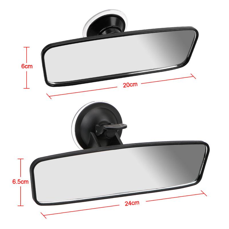 Wide-angle Rearview Mirror Interior Rear View Mirror Universal Car-styling Car Rear Mirror Adjustable Suction Cup 360° Rotates