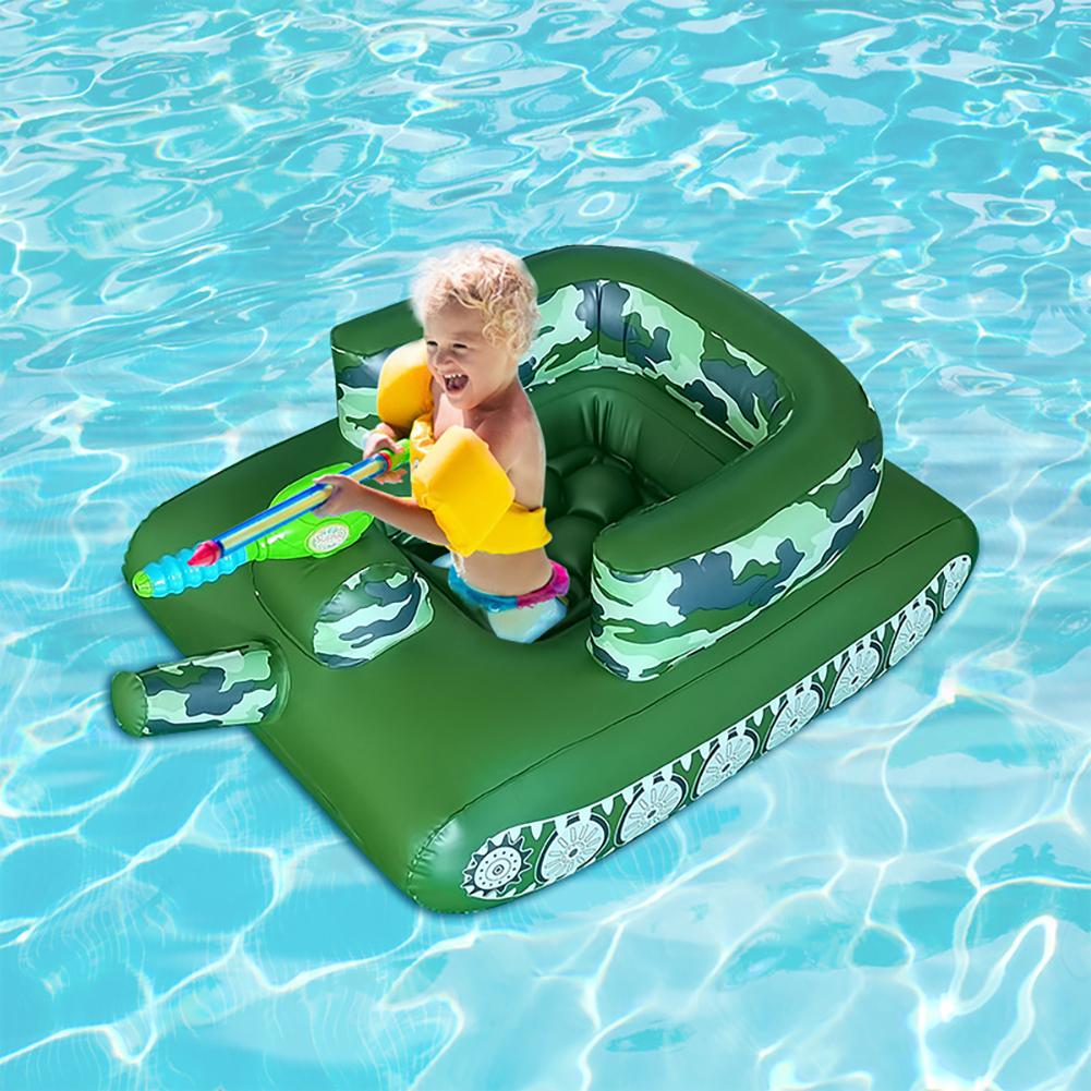 Water Spray Combat Pool Toys for Adult Kids Water Tank Swimming Ring PVC Inflatable Floating Raft Tank Air Mattress Float Circle