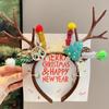Festive Reindeer Headband - Cute Floral Design for Kids & Adults, Perfect for Holiday Parties