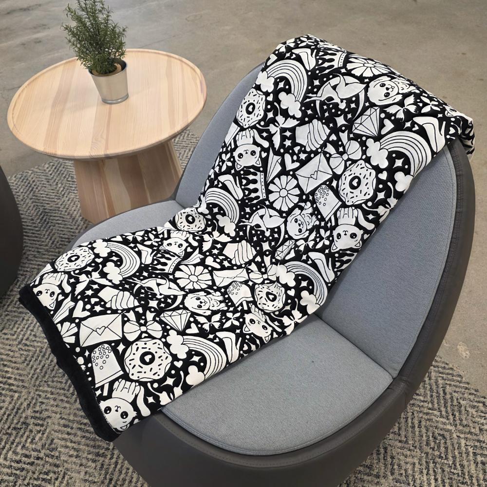 Дитяча ковдра для розмальовування своїми руками, що миється, з 12 кольоровими маркерами, Творча тканинна ковдра з квітами, пофарбованими на замовлення, для дорослих, для релаксації