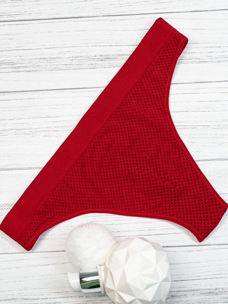 Chiloți tanga cu buline ISSA Plus