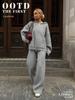 European & American 2026 Autumn/Winter New Zipper Hooded Knit Cardigan Wide-Leg Pants Lazy Style Two-Piece Set