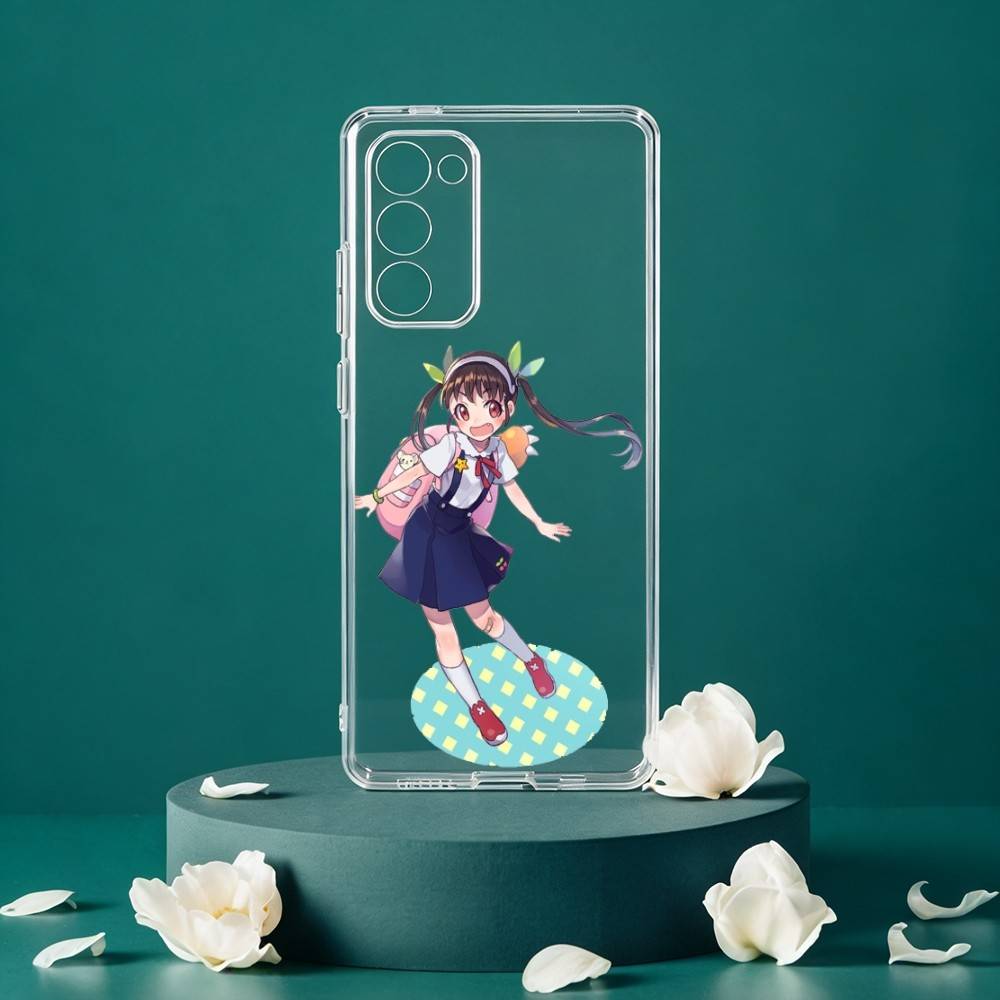 H-Hachikuji Mayoi Cute Phone Case For Samsung Galaxy S24 S25 S23 S22 S21 Plus S24 S25 Transparent Cover Case