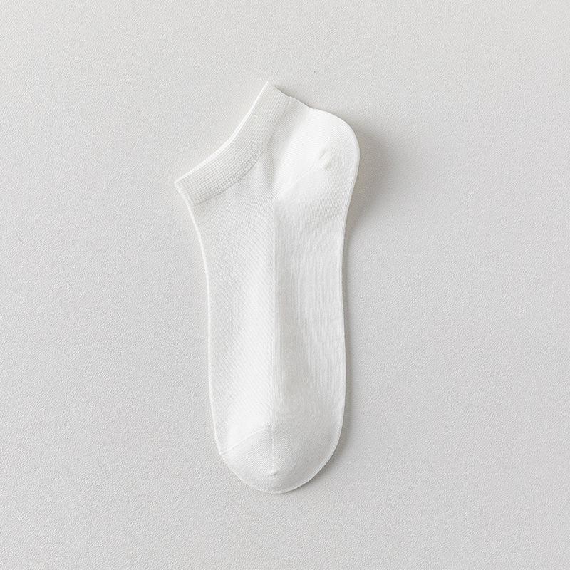 Female Spring and Summer Thin Simple Breathable Leisure Pure Color Boneless Mesh Socks
