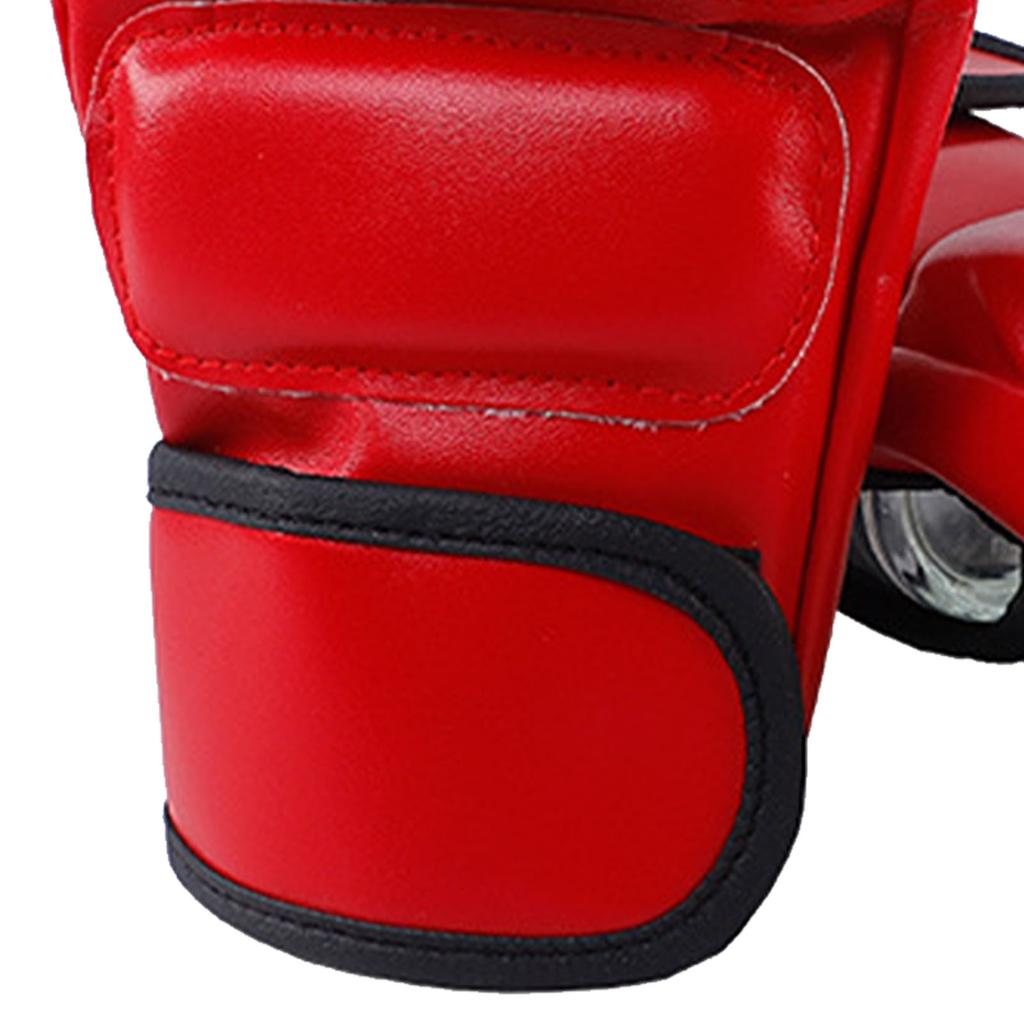 Unisex MMA Gloves Half Finger Boxing Gloves with Open Palms for Combat Fighting Training Red