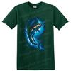 Sailfish T Shirt Neon Ocean Predator Fish Art W/ Blue Wave Graphic Wildlife Tee