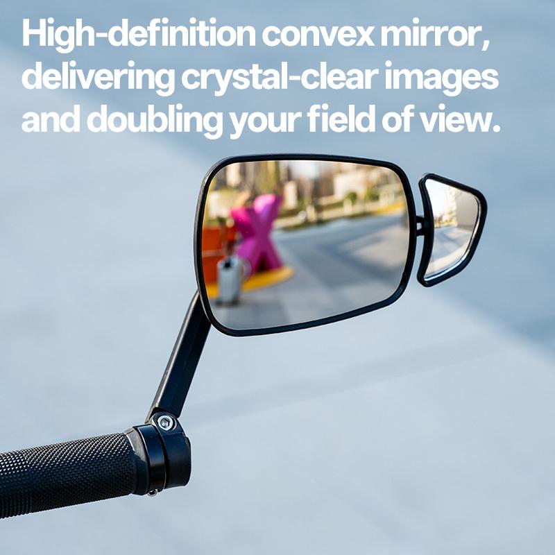 Walosphy HD Dual Bike Rearview Mirror 360° Rotatable Mountain Bike Side Mirror Ultralight Bike Handlebar End Mirror