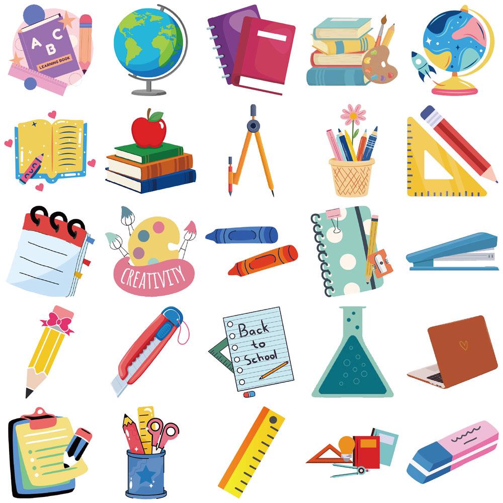 50-Pack Personalized Stickers for School, Journal, Water Bottle & Phone Case Decoration