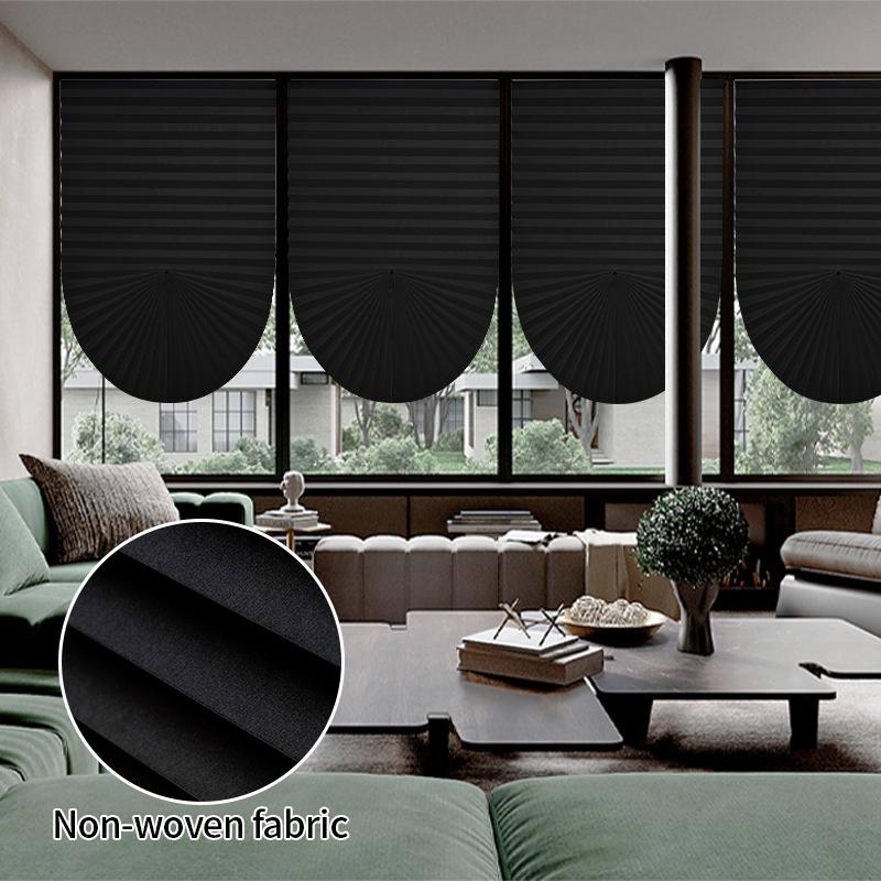 Black White Pleated Blinds Blackout Curtains Roller Window Blinds Folding Curtains for Living Room Bedroom Bathroom