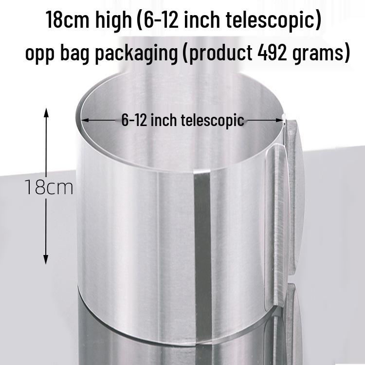 Set mit 9 Mousse-Ringen aus Edelstahl, 15,24-30,48 cm Kuchenback- und Käsekuchen-Schichtformen