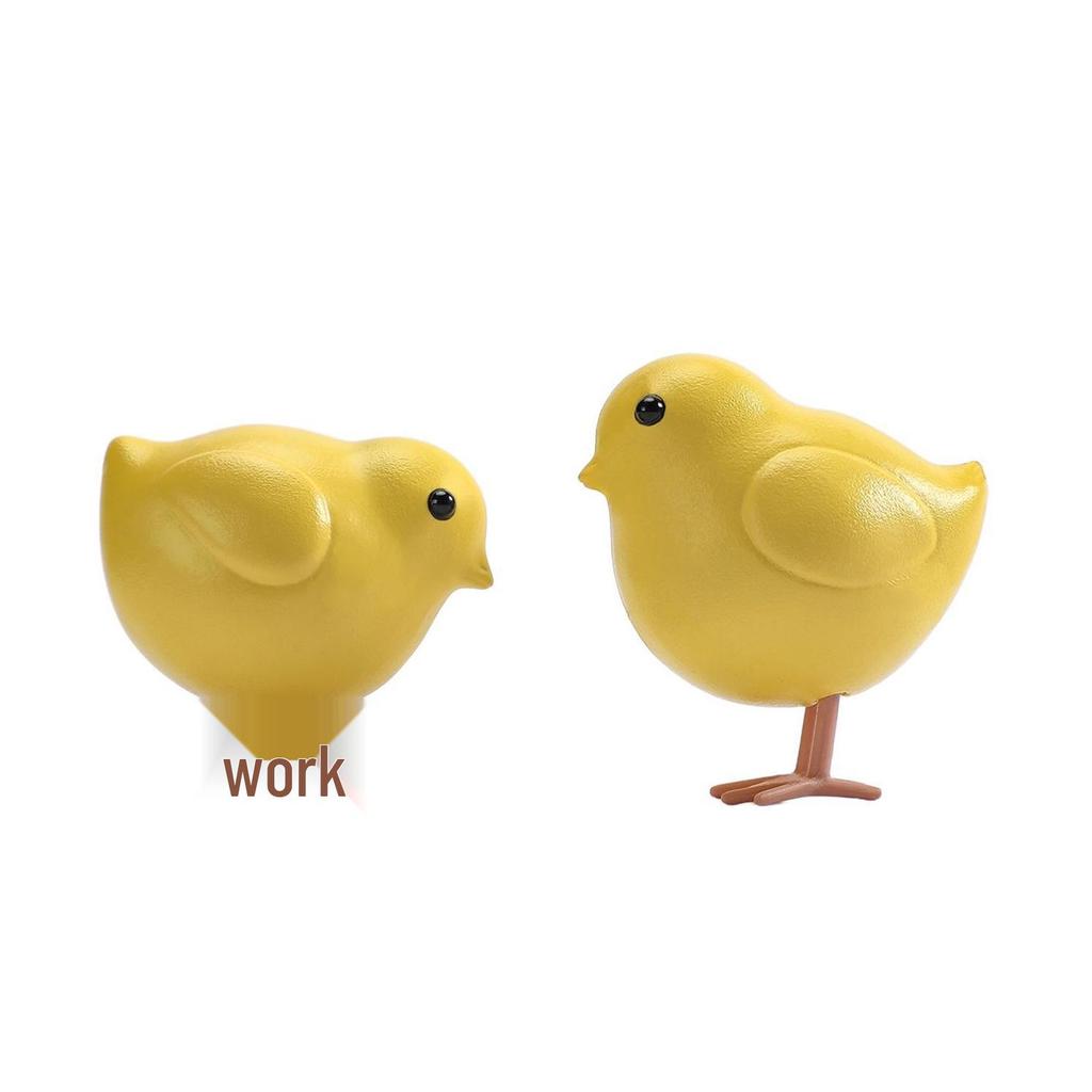In-Stock Easter Chick Ornaments 2-Pack - Outdoor Flocking Craft Decorations