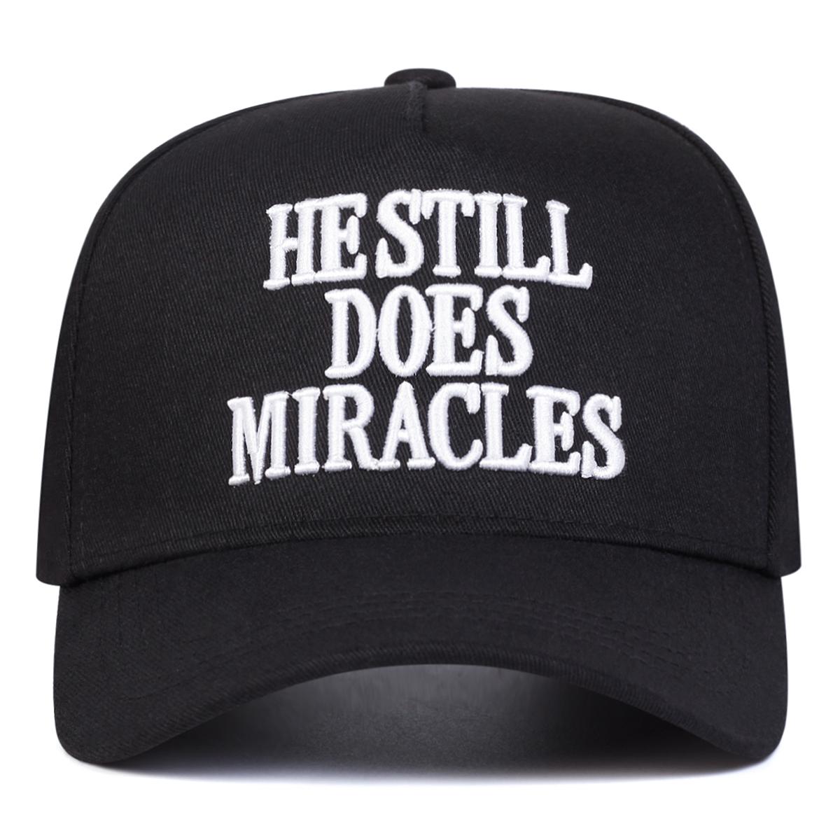

Унисекс HESTILL DOES MIRACLES Вышивка букв Бейсболки Весна Осень Уличные Регулируемые Повседневные Шляпы Папина Шляпа Солнцезащитная Шляпа чёрный