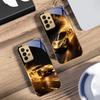 Flying golden supercar For Samsung A 01 52S A04 A05S A10 A12 13 22 23 24 36 42 M02 Note 10 20Ultra 8 9 Golden glass phone case