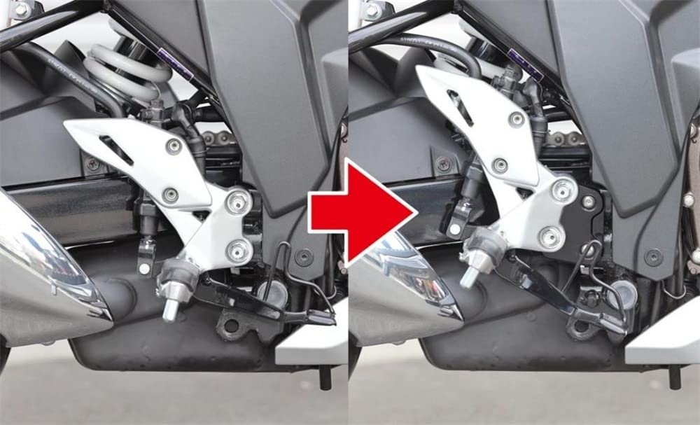 LEDISHUN Bracket for Suzuki Gixxer 250 and Gixxer Rearward Movement and Upward Movement Step-Up SF250 40-42mm 13-25mm (Black)