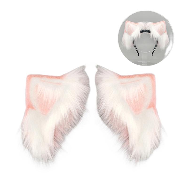 Electric Cats Foxes Ears Hairhoop Headwear Movable Animal Ears Headbands Halloween Christmas Cosplay Costume Accessory