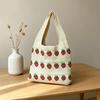 Shoulder Bag For Women Summer Strawberry Knitted Tote Bag Lightweight Travel Minimalist Shopper Hand Bag